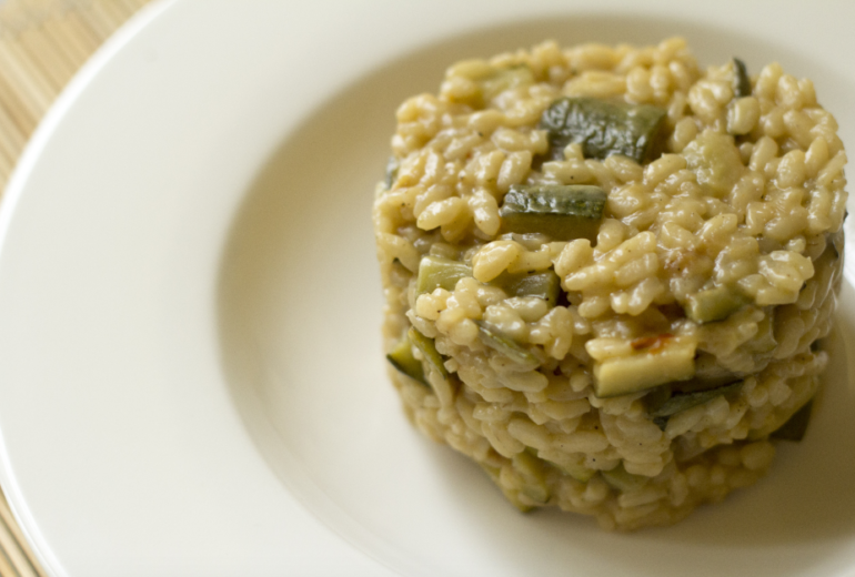 Risotto alle zucchine con scamorza affumicata